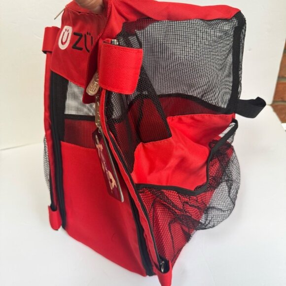 Zuca NEW Pet Carrier Bag Insert Travel Skating Fabric Red Pockets Lightweight - Picture 8 of 16